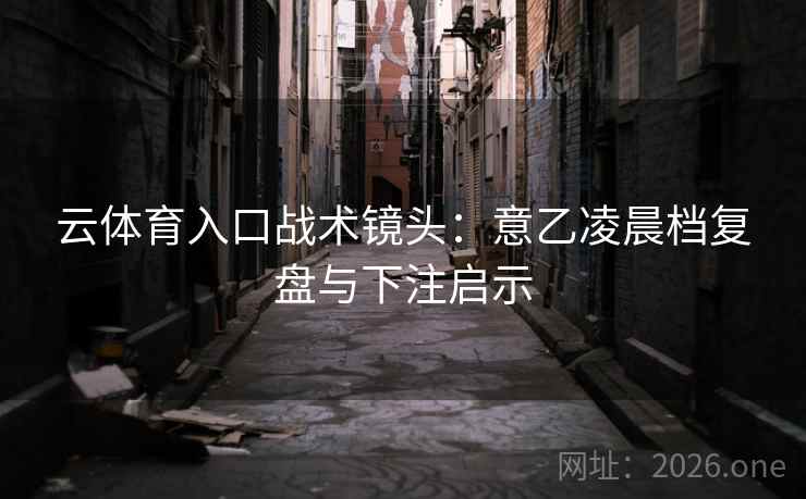云体育入口战术镜头:意乙凌晨档复盘与下注启示 云体育入口战术镜头:意乙凌晨档复盘与下注启示